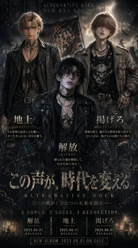 Dramatic Japanese Alternative Rock Poster