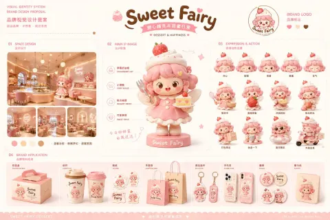 Cute Dessert Brand Visual Proposal