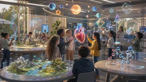 Futuristic Holographic STEM Classroom