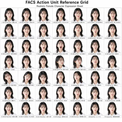 FACS Action Unit Reference Grid