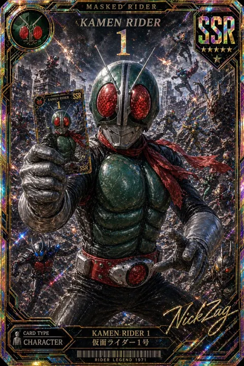Kamen Rider Holographic Legend Card