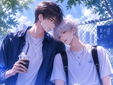 Summer with You BL Illustration