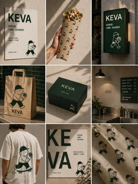 KEVA Vegan Kebab Brand Identity