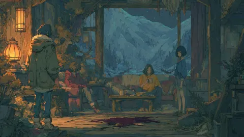 Bloodstain in the Snow Cabin