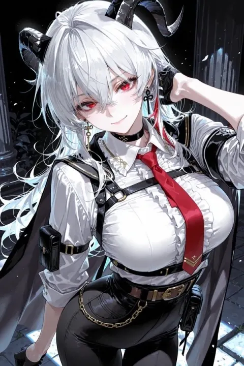 White Horn Demon Premium Redraw