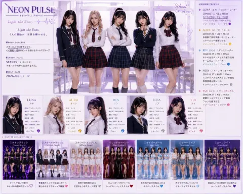 Neon Pulse Idol Debut Poster