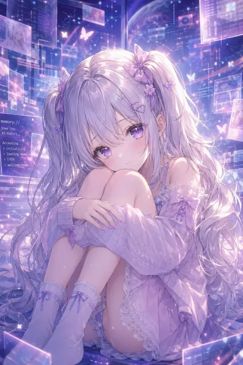 Holographic Memory AI Girl