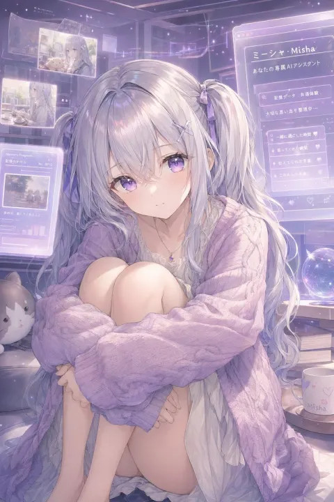 Dreamy Anime Virtual Assistant Portrait