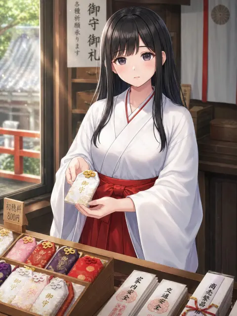 Shrine Maiden Offering Omamori