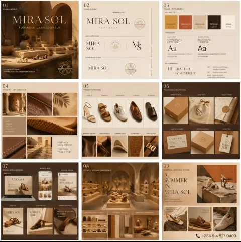 Mira Sol Luxury Footwear Identity