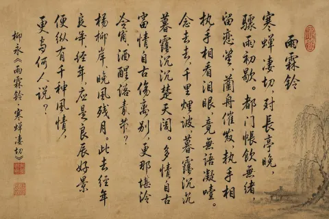 Ancient Chinese Calligraphy Scroll Art