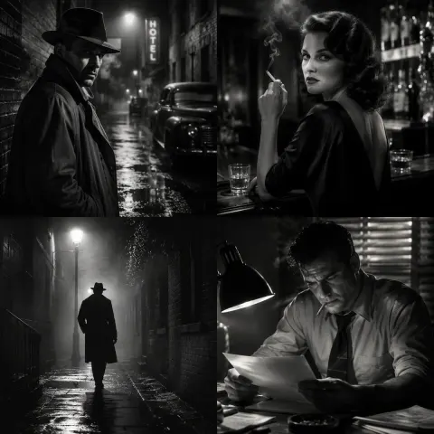 Noir Portrait Shadows