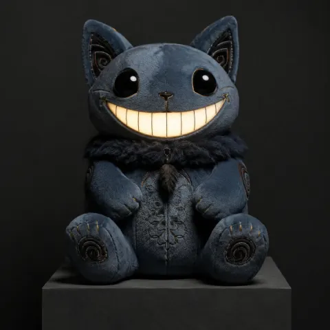 Gothic Cheshire Cat Plush Art Toy