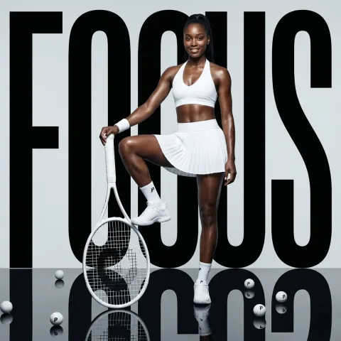 High-Fashion Tennis Focus Portrait
