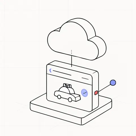 Cloud Logistics Isometric Illustration