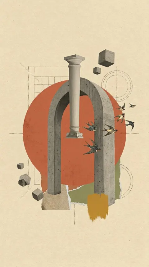 Surreal Concrete Arch Collage
