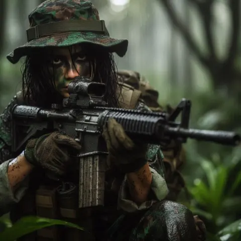 Indonesian Army Jungle Operator Art