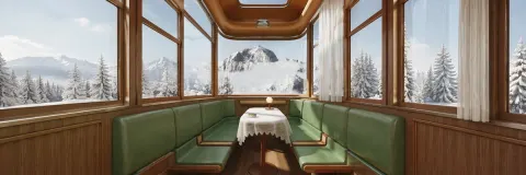 Snow Train Panorama Cabin