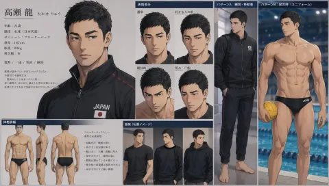 Elite Water Polo Character Design