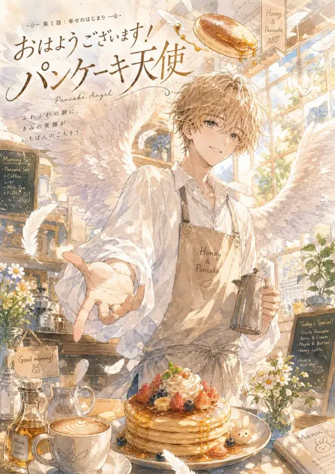 Pancake Angel Morning Cafe Fantasy