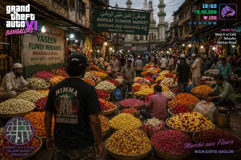 GTA 6 Bangalore Flower Market Gameplay