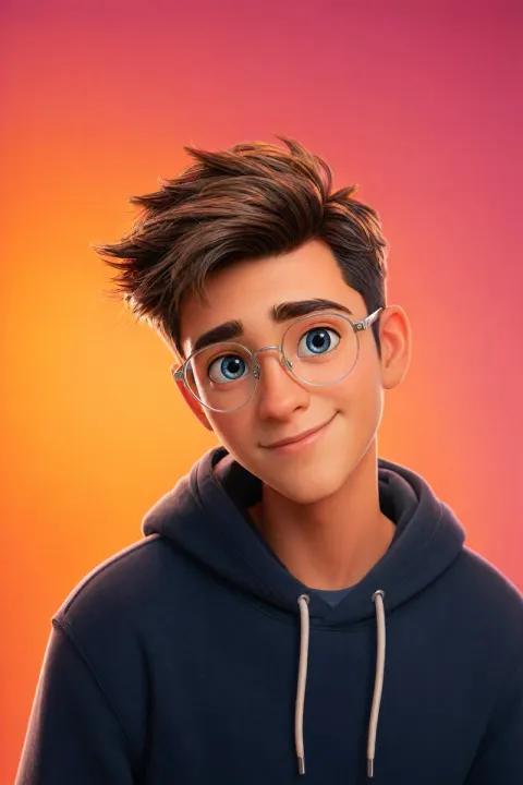 Pixar-Style 3D Portrait Render