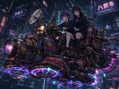 Neon Riders: Cyberpunk Duo