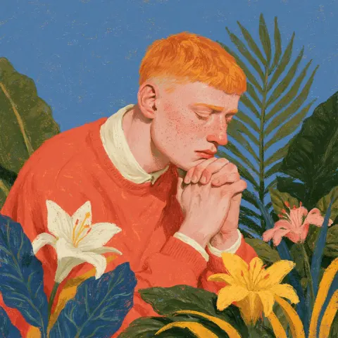 Anonymous Prayer Tropical Portrait