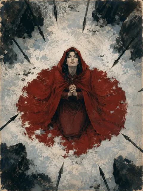 Crimson Cloak Snow Prayer
