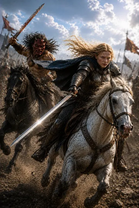 Dark Fantasy Cavalry Charge Battle