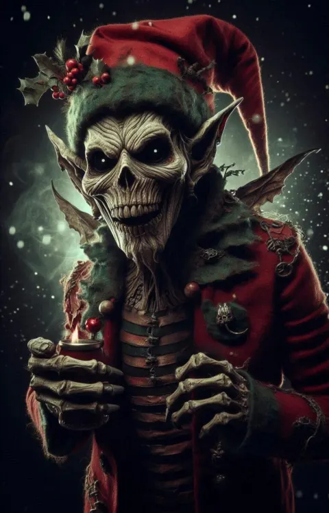 Creepy Gothic Realism Christmas Elf