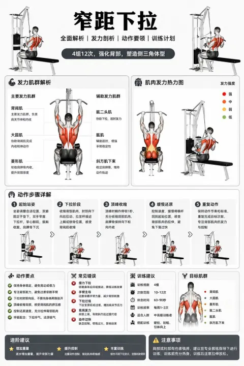Narrow Grip Pulldown Form Guide