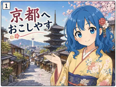 Kyoto Anime Travel Postcard
