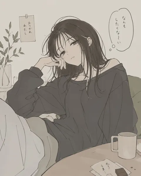 Exhausted Girl's Lazy Afternoon