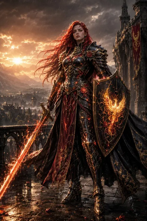 Dark Epic Knight Queen Portrait