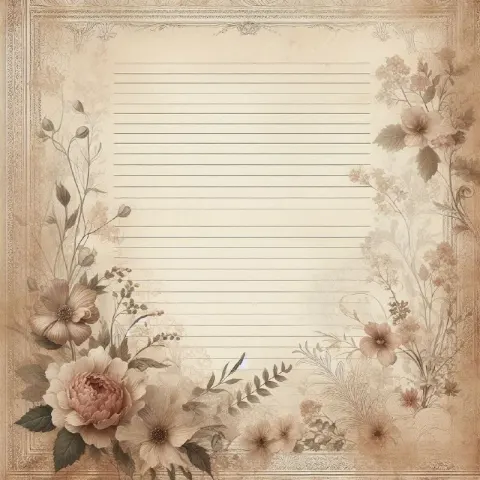 Neutral Vintage Junk Journal Digital Paper With Florals