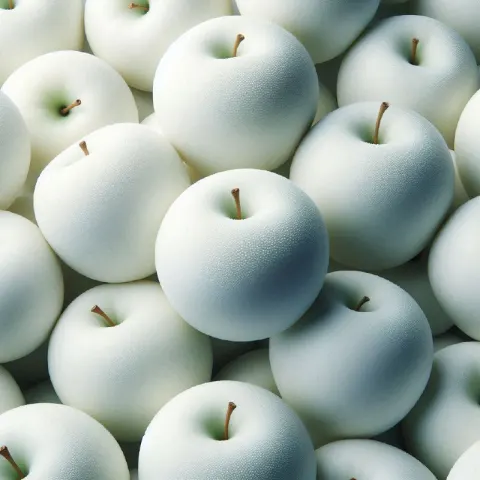 Extreme Macro of Flawless White Apples Pile