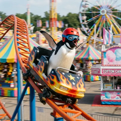 Penguin's Wild Coaster Ride