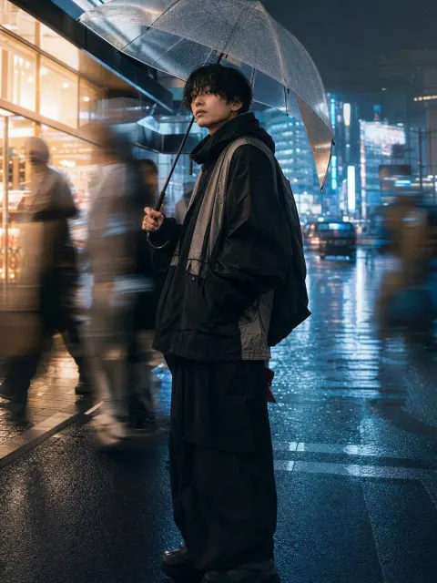 Tokyo Rainy Night Street Fashion