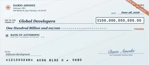 AI Token Grant Check Mockup