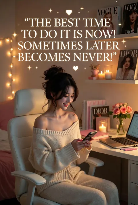 Cozy Home Office Motivation Aesthetic