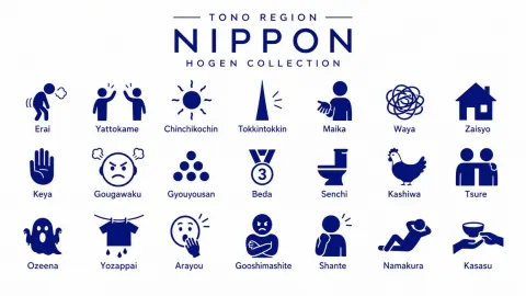 Japanese Dialect Pictogram Poster Design