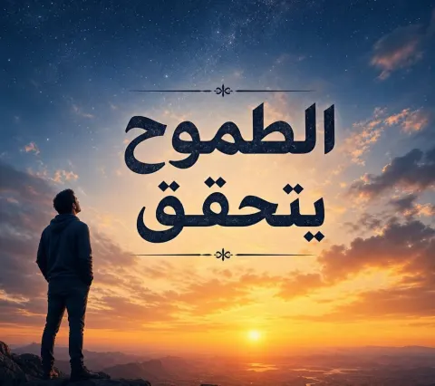 Cinematic Arabic Motivational Poster