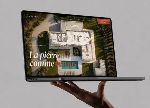 Luxury MacBook Hand Mockup Reveal
