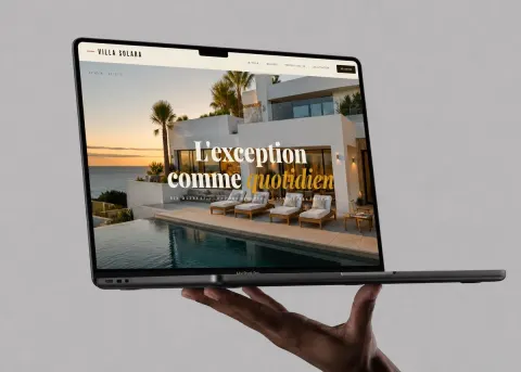 Luxury Villa Laptop Mockup Showcase