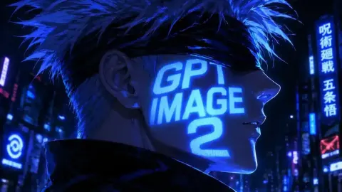 Cyberpunk Anime Boy Neon Portrait