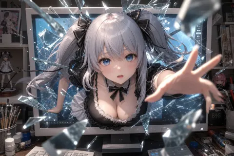 Anime Girl Shatters Screen