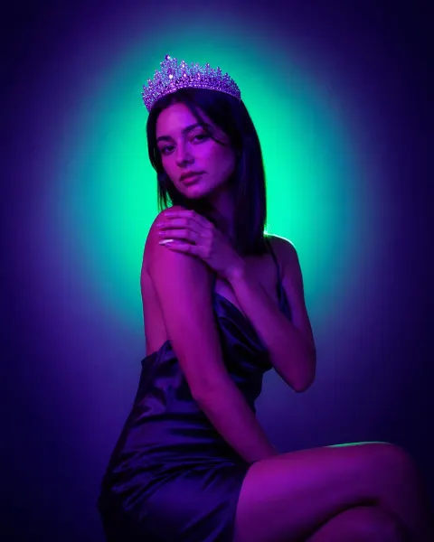 Neon Halo Censored Portrait