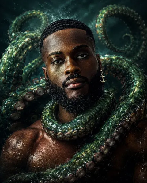 Surreal Octopus Portrait