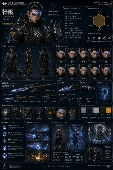 Cyberpunk Erlang Shen Character Design